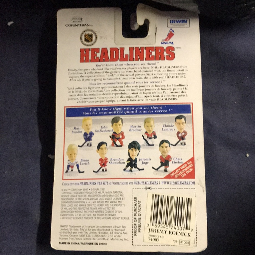 Headliners Jeremy Roenick figure - Picture 2 of 5